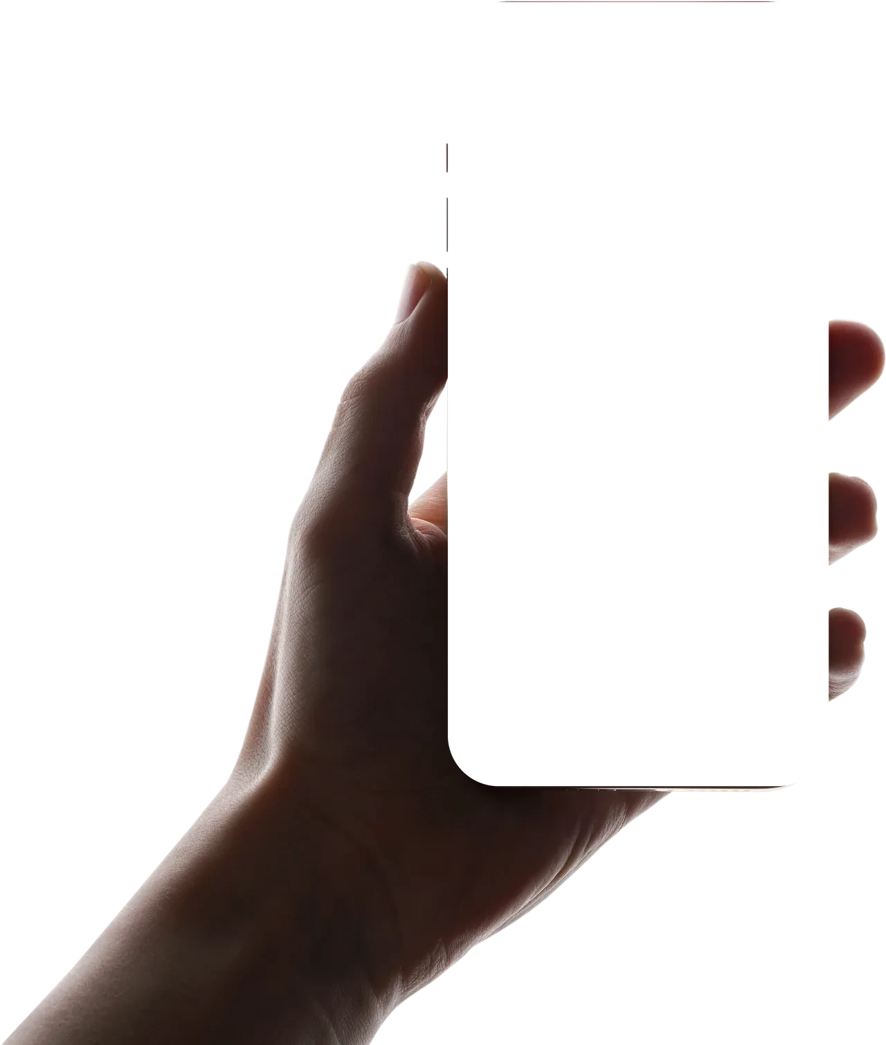 Naked app open on an iPhone, held in hand